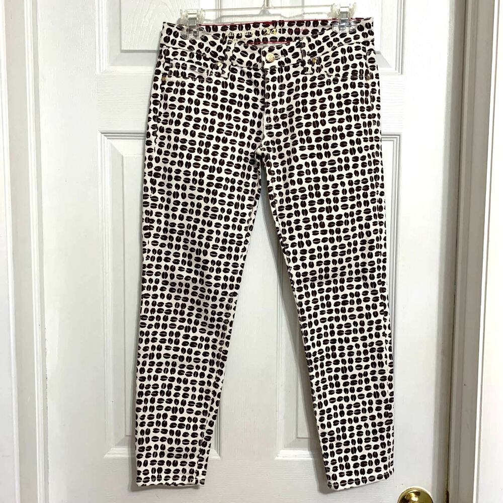Kate Spade Broome Street Coffee Bean Print Slim Jeans
